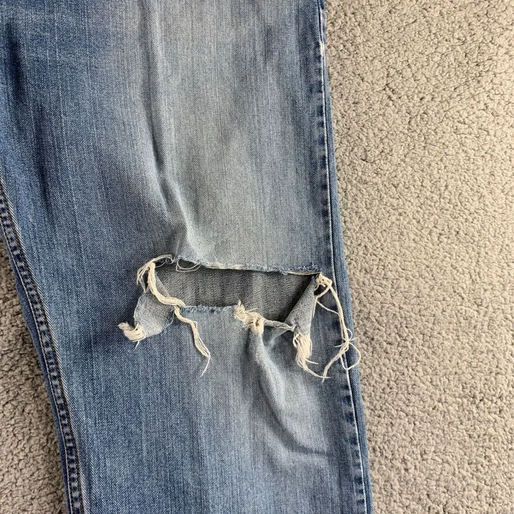 Levi's 559 Jeans Mens 38x32 Blue Relaxed Straight Destroyed Denim‎ Skater 38x31